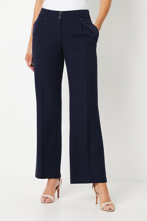 Womens Navy Smart Wide Leg...