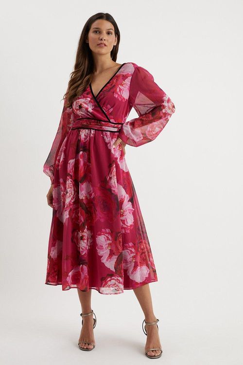 Womens Floral Contrast Velvet...