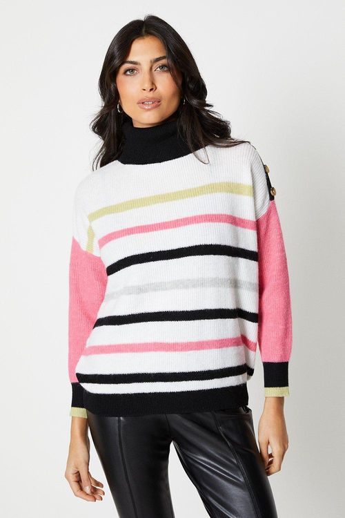 Womens Petite Mix Pop Stripe...