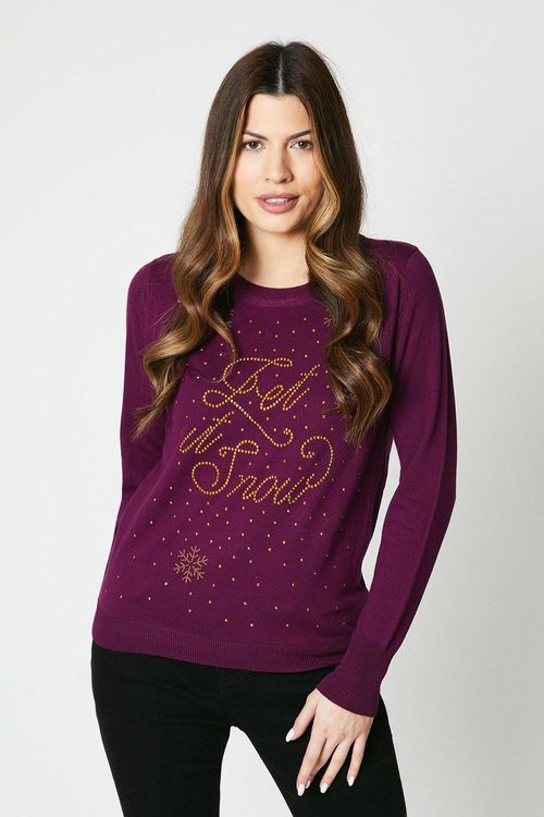 Womens Hotfix Crew Neck Let...