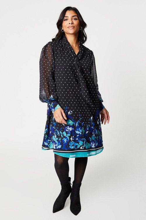 Womens Petite Floral Spot...