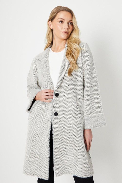 Womens Longline Knitted Coat