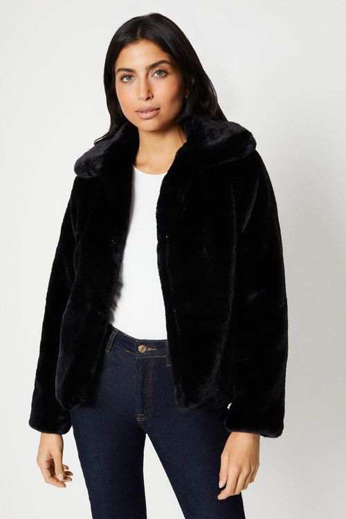 Womens Plush Faux Fur Short...