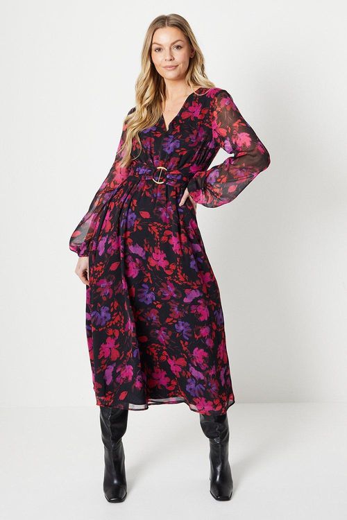 Womens Tall Floral Belted...