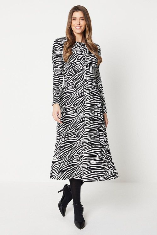 Womens Knot Detail Print Midi...