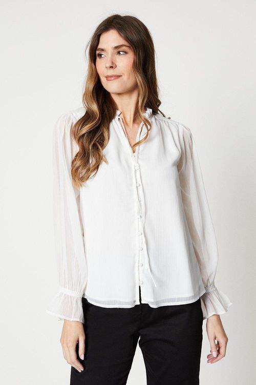 Womens Tie Neck Boho Blouse