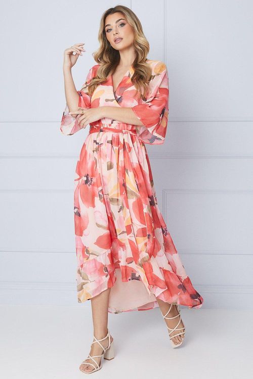 Womens Kimono Sleeve Hi Lo...