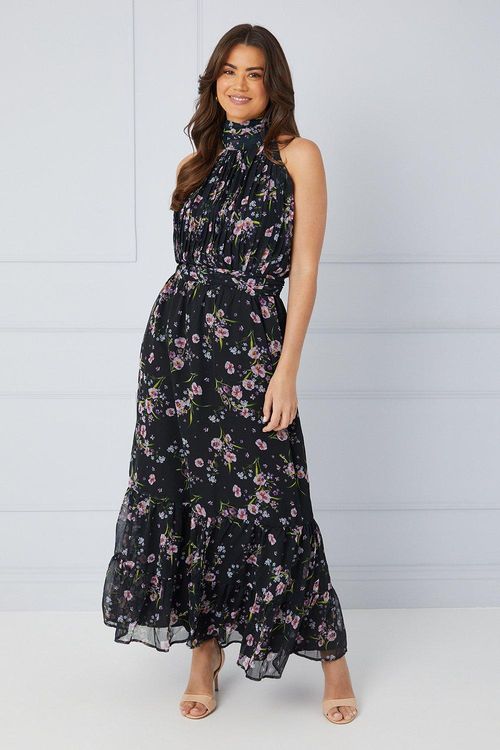 Womens Tall Floral Pleated...