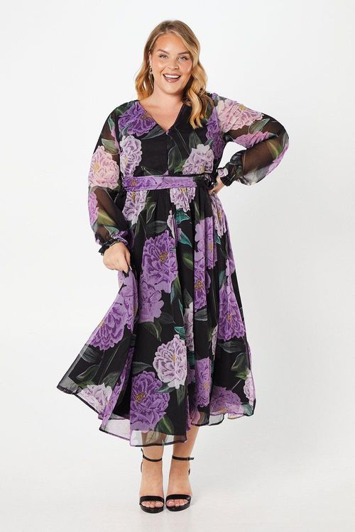 Womens Curve Floral Printed...