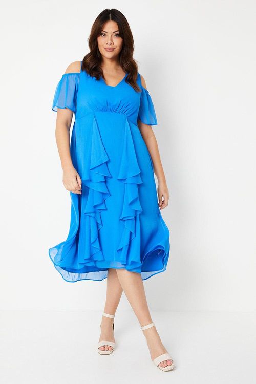 Womens Curve Ruffle Front...