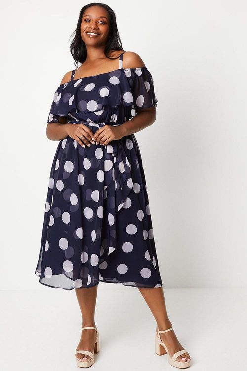 Womens Curve Spot Ruffle...