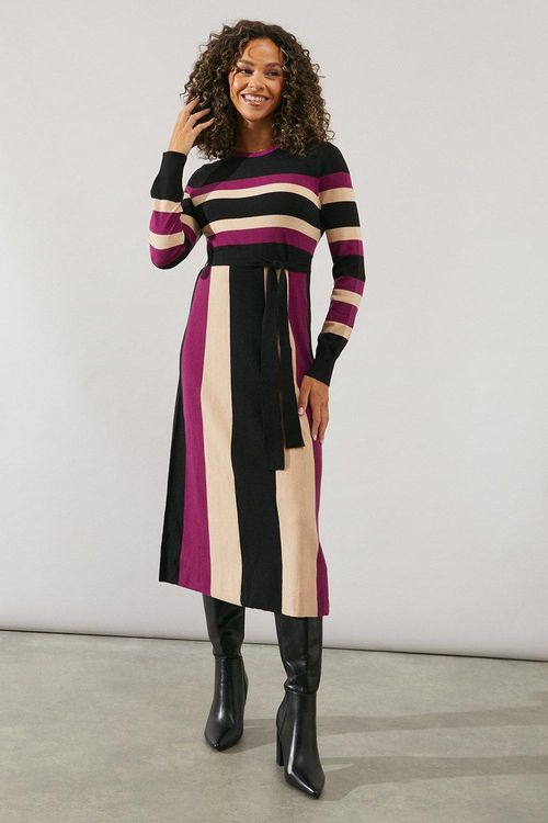 Womens Stripe Colourblock...