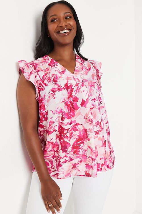 Womens Curve Pink Floral...