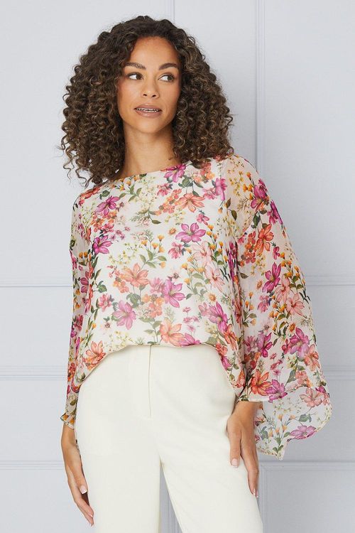 Womens Multi Floral Cape...