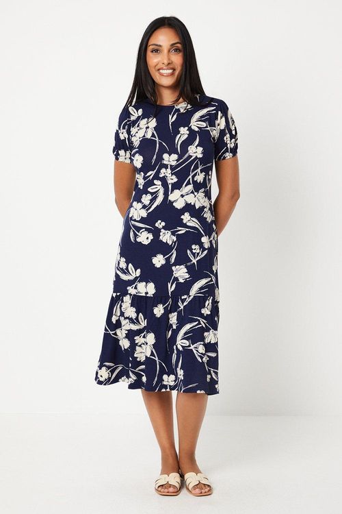 Womens Petite Navy Floral...