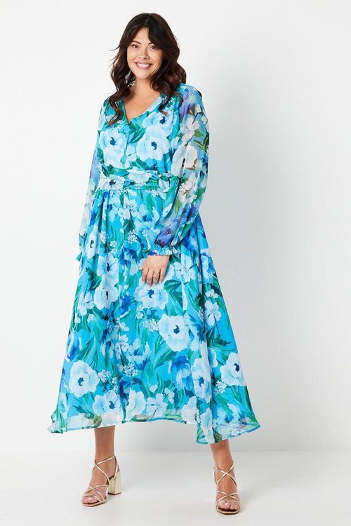 Womens Curve Floral Printed...