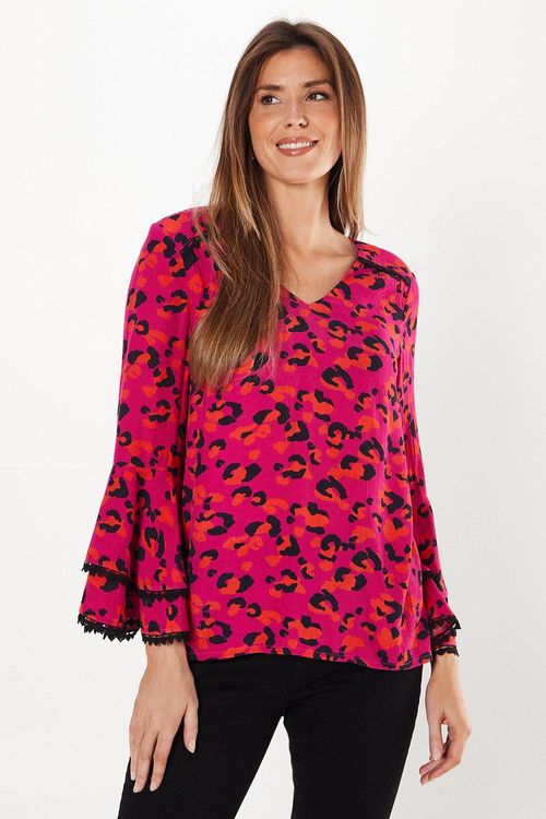 Womens Pink Leopard Print...