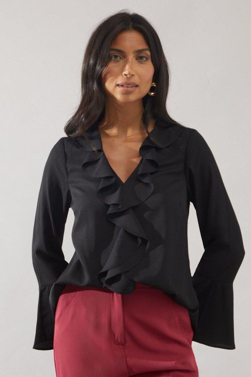 Womens Ruffle Detail Blouse