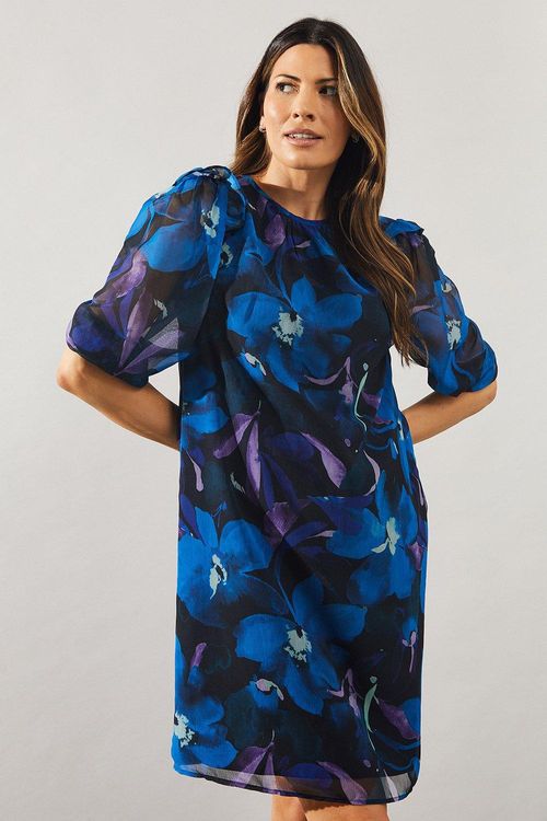 Womens Blue Floral Floral...