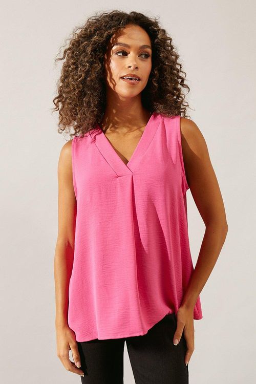 Womens Pink Sleeveless...