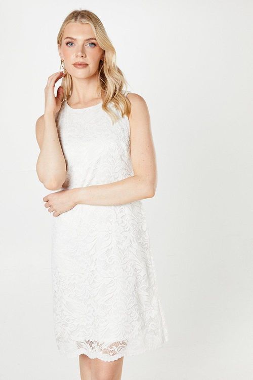 Womens Sleeveless Lace Dress