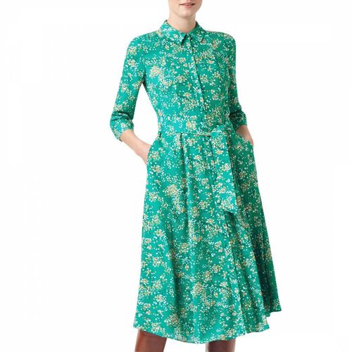 Green Lillian Floral Midi...