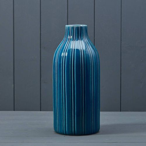 Blue ceramic vase