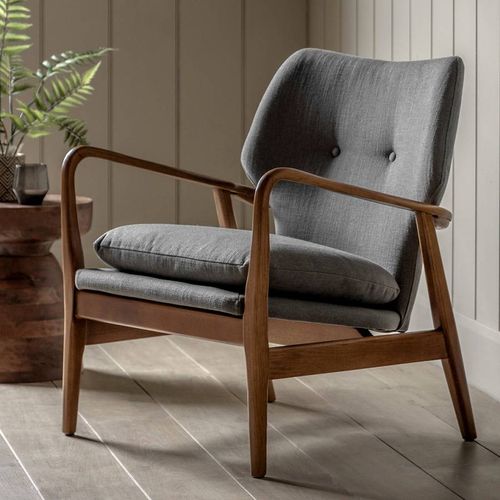 Creww Armchair Dark Grey Linen