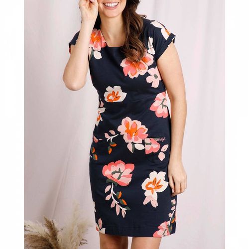 Navy Tallahassee Cotton Dress