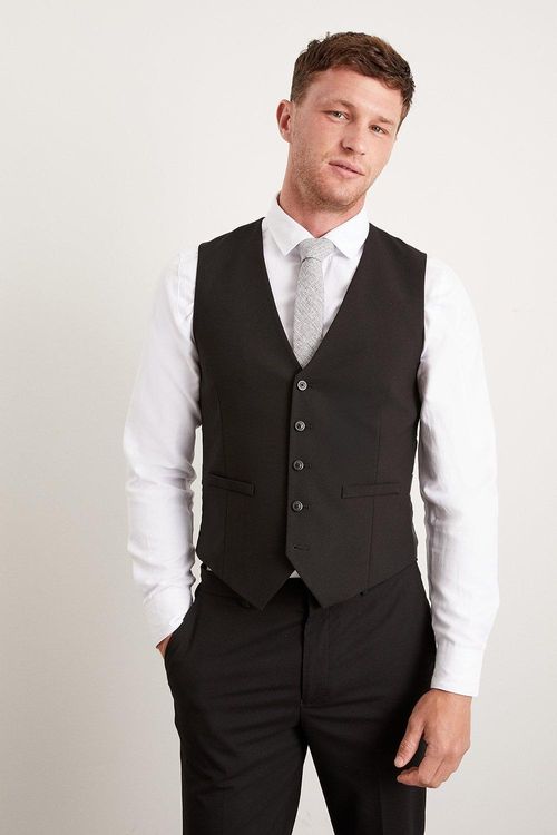 Mens Slim Fit Black Essential...