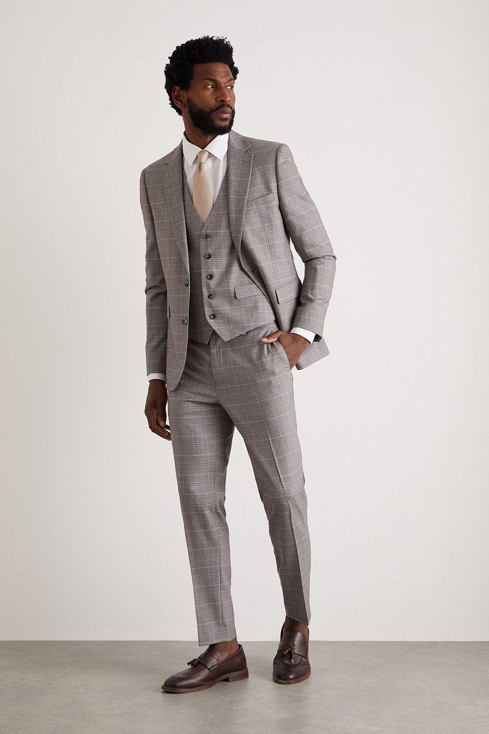 Skinny charcoal shop suit