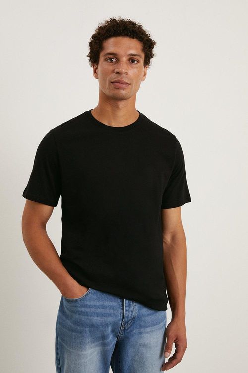 Mens Slim Fit Black Short...