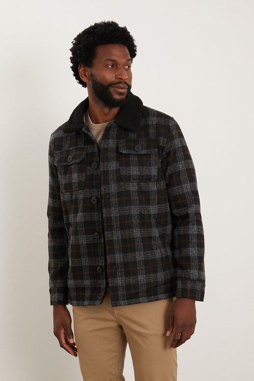 Mens Sherpa Collar Check...