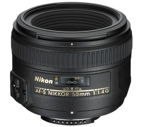 Nikon AF-S NIKKOR 50 mm f/1.4G Standard Prime Lens, Black