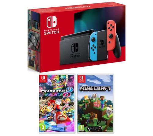 Nintendo Switch Neon Red &...