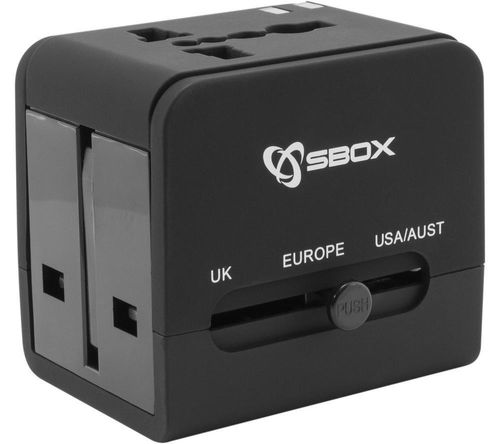 LOGIK LUKEU20 UK to EU Travel Plug Adapter - Pack of 2