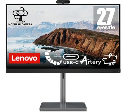 LENOVO L27m-30 27" Full HD IPS LED Monitor - Black, Black