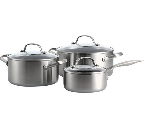 TEFAL Comfort Max C972S544 SS 5-piece Cookware Set - Stainless Steel, Stainless  Steel, Compare