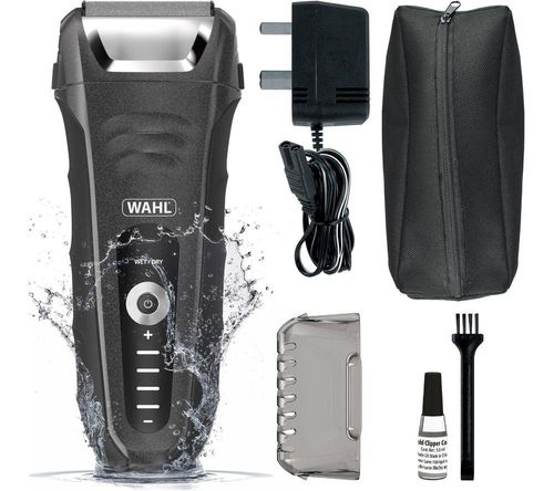 Wahl Lifeproof Plus 7061-917 Wet & Dry Stubble Foil Shaver - Black & Silver, Black