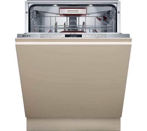 NEFF N70 S187TC800E Full-size Fully Integrated WiFi-enabled Dishwasher, Silver/Grey