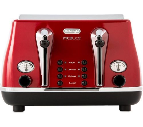 Buy DELONGHI Micalite CTOM4003R 4-Slice Toaster - Red