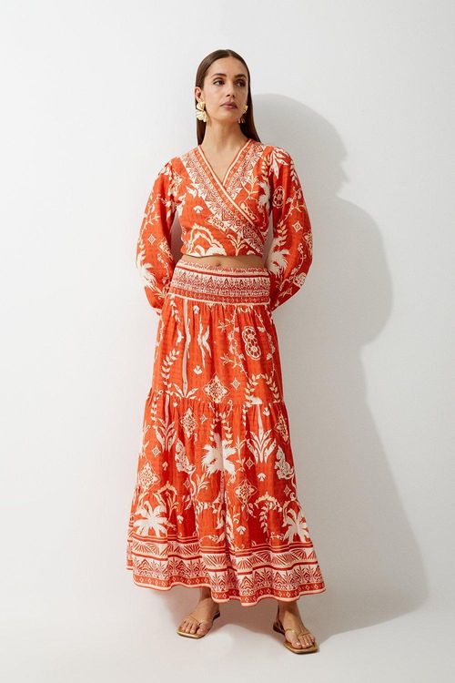 Printed Viscose Woven Maxi...