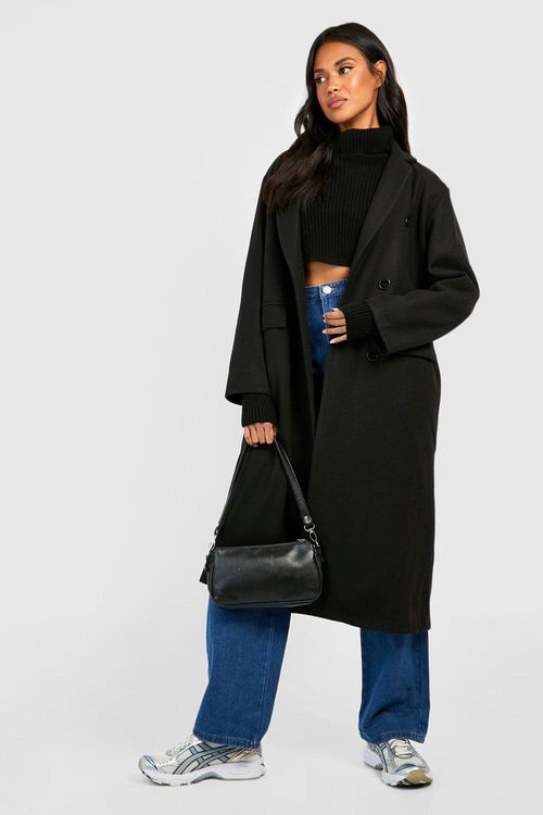 Longline Wool Look Coat