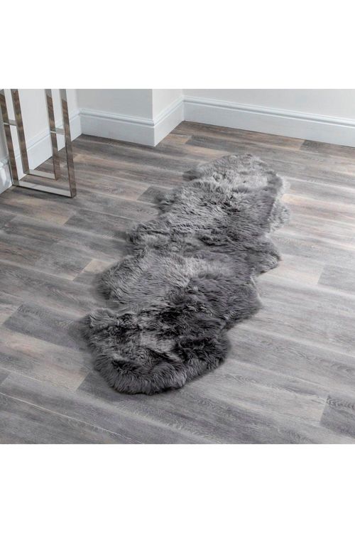 Double Grey Sheepskin Rug