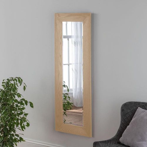 Oak Effect Framed wall mirror...