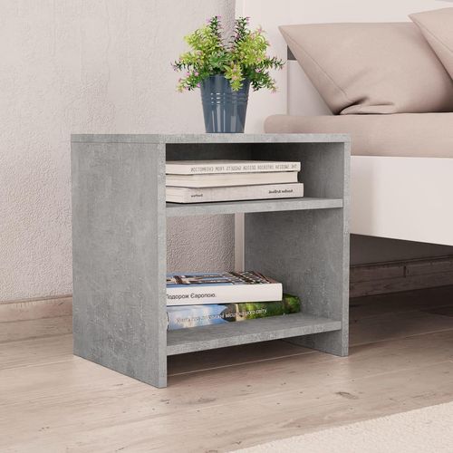 Bedside Cabinet Concrete Grey...