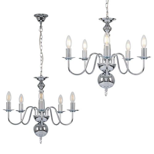 Gothica 5 Way Silver Ceiling...