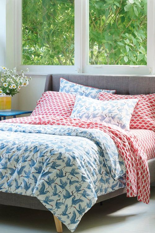 Blue 'Family of Cranes' Duvet...