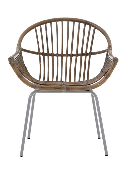 Grey Wash Natural Rattan Chair