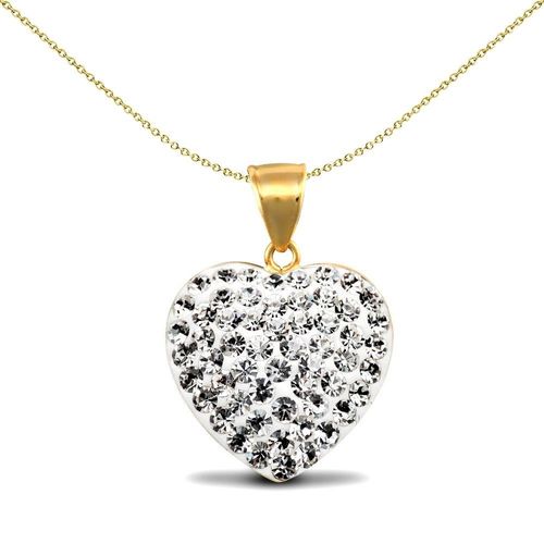 9ct Gold  Crystal Love Heart...